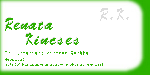 renata kincses business card